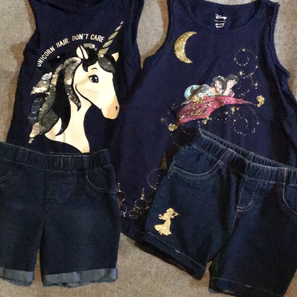 Bundle of girls brand name tanks and shorts